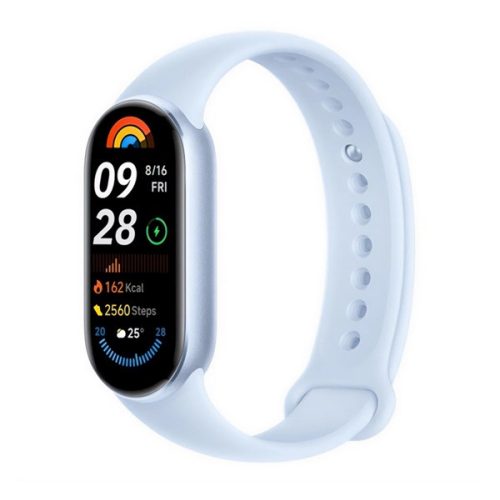 XIAOMI Smart Band 9 okoskarkötő (v5.4, aktivitásmérő, alvásmonitor, 150 sport mód, vízálló, 5 ATM) VILÁGOSKÉK