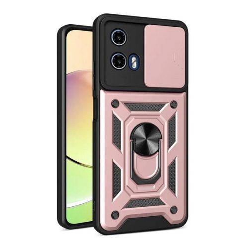 Defender szilikon telefonvédő (ütésállóság, tartógyűrű, kameravédő) ROZÉARANY