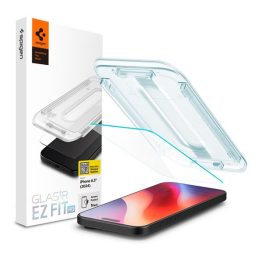  SPIGEN EZ FIT HD képernyővédő üveg (2.5D, tokbarát, ultravékony, 0.2mm, 9H + segédkeret) ÁTLÁTSZÓ