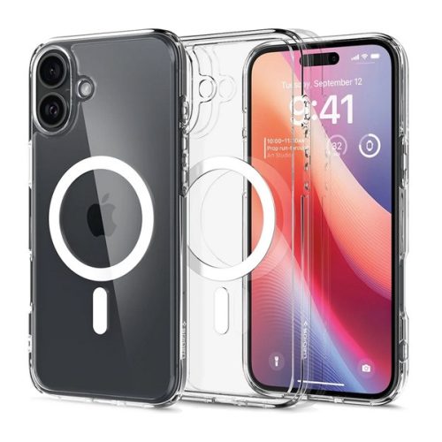 SPIGEN ULTRA HYBRID MAG műanyag telefonvédő (ütésállóság, légpárnás keret, MagSafe) FEHÉR