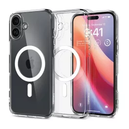   SPIGEN ULTRA HYBRID MAG műanyag telefonvédő (ütésállóság, légpárnás keret, MagSafe) FEHÉR