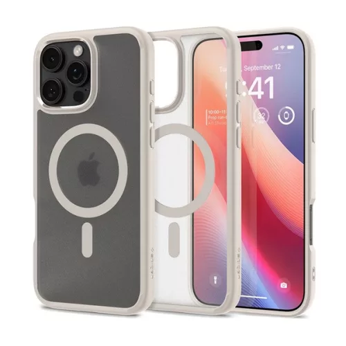 SPIGEN ULTRA HYBRID MAG műanyag telefonvédő (ütésállóság, légpárnás keret, matt, MagSafe) TITÁNSZÜRKE
