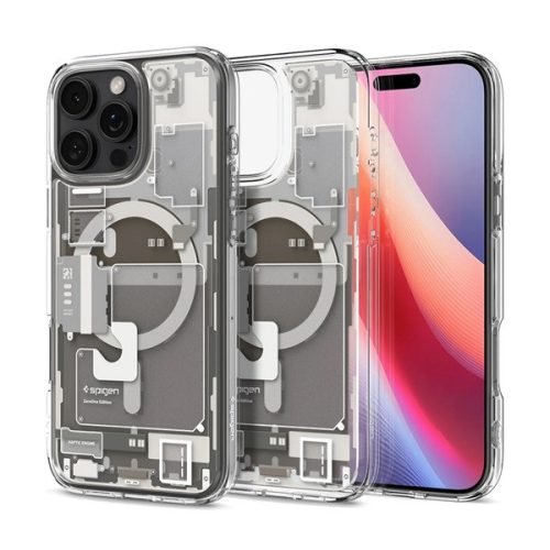 SPIGEN ULTRA HYBRID ZERO ONE műanyag telefonvédő (ütésállóság, légpárnás keret, MagSafe) TITÁNSZÜRKE
