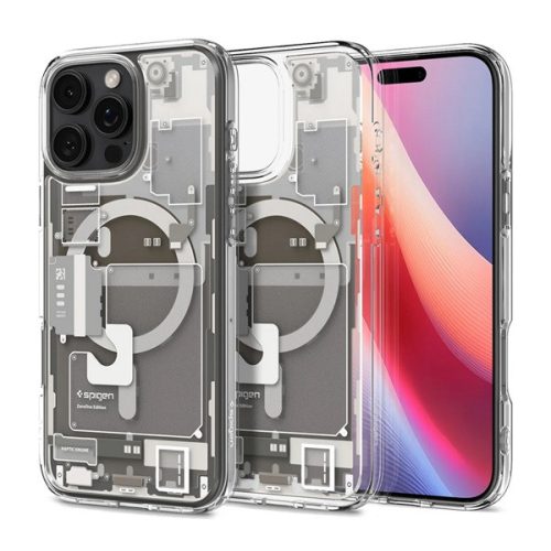 SPIGEN ULTRA HYBRID ZERO ONE műanyag telefonvédő (ütésállóság, légpárnás keret, MagSafe) TITÁNSZÜRKE