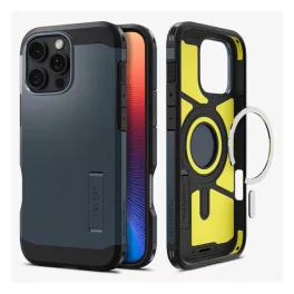   SPIGEN TOUGH ARMOR MAG műanyag telefonvédő (ütésállóság, MagSafe) METÁLFEKETE