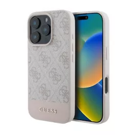   GUESS 4G STRIPE műanyag telefonvédő (textil hátlap) RÓZSASZÍN