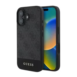  GUESS 4G STRIPE műanyag telefonvédő (textil hátlap) SÖTÉTSZÜRKE