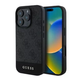   GUESS 4G STRIPE műanyag telefonvédő (textil hátlap) SÖTÉTSZÜRKE