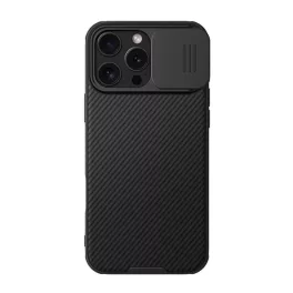   NILLKIN CAMSHIELD PRO MAGNETIC műanyag telefonvédő (ütésállóság, kameravédő, mágneses, csíkos) FEKETE