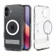 SPIGEN ULTRA HYBRID S műanyag telefonvédő (ütésállóság, légpárnás keret, kitámasztó, MagSafe) ÁTLÁTSZÓ
