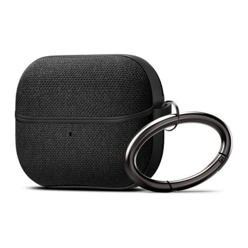 SPIGEN URBAN FIT szilikon tok (karabíner, textil bevonat) FEKETE Samsung Galaxy Buds 3/3 Pro