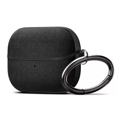 SPIGEN URBAN FIT szilikon tok (karabíner, textil bevonat) FEKETE Samsung Galaxy Buds 3/3 Pro