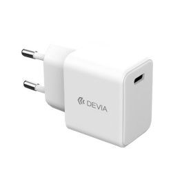   DEVIA GRS hálózati töltő Type-C aljzat (20W, GaN, PD gyorstöltő) FEHÉR