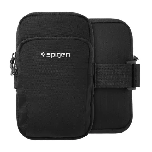 SPIGEN A702 tok álló (univerzális, SPORT, karpánt, vízálló, 6.9" méret) FEKETE