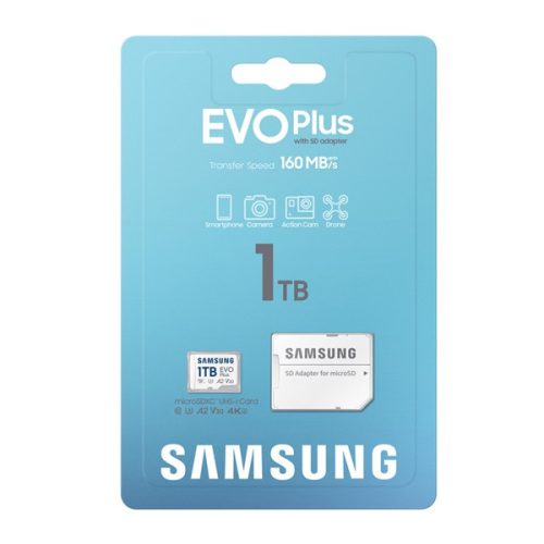 SAMSUNG memóriakártya 1TB (microSDXC EVOPlus Blue Wave - Class 10, UHS-1) + SD adapter