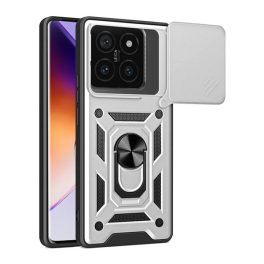 Defender szilikon telefonvédő (ütésállóság, tartógyűrű, kameravédő) EZÜST   Defender szilikon telefonvédő (ütésállóság, tartógyűrű, kameravédő) EZÜST
