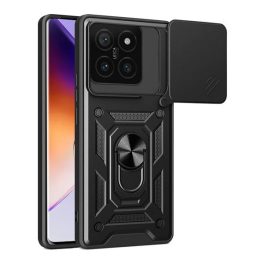 Defender szilikon telefonvédő (ütésállóság, tartógyűrű, kameravédő) FEKETE   Defender szilikon telefonvédő (ütésállóság, tartógyűrű, kameravédő) FEKETE