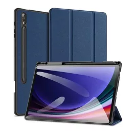   DUX DUCIS DOMO tok álló, bőr hatású (aktív FLIP, oldalra nyíló, TRIFOLD, asztali tartó, ceruza tartó) SÖTÉTKÉK