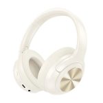 HOCO W54 bluetooth fejhallgató SZTEREO (v5.4, aktív zajszűrő, 3.5mm jack aljzat) KRÉM