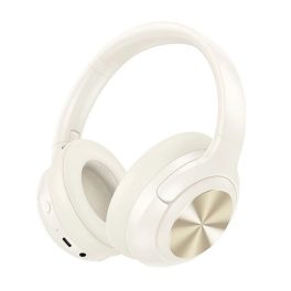   HOCO W54 bluetooth fejhallgató SZTEREO (v5.4, aktív zajszűrő, 3.5mm jack aljzat) KRÉM