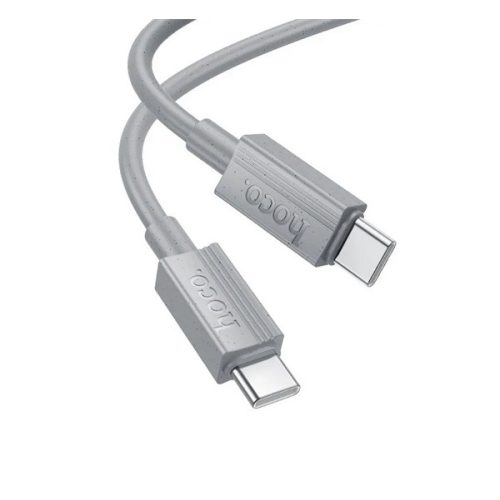 HOCO X107 adatkábel (Type-C - Type-C, 60W, PD gyorstöltő 3.0, 100cm) VILÁGOSSZÜRKE