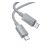 HOCO X107 adatkábel (Type-C - Type-C, 60W, PD gyorstöltő 3.0, 100cm) VILÁGOSSZÜRKE
