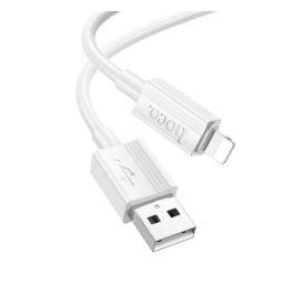 HOCO X107 adatkábel (USB - lightning, 2.4A, 100cm) FEHÉR