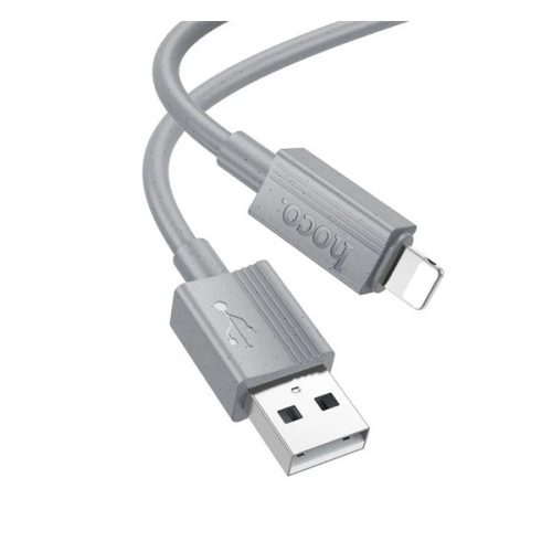 HOCO X107 adatkábel (USB - lightning, 2.4A, 100cm) VILÁGOSSZÜRKE