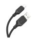 HOCO X90 adatkábel (USB - lightning, 2.4A, 100cm) FEKETE