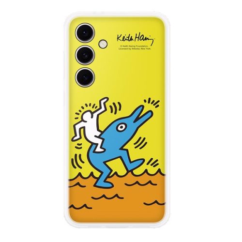 SAMSUNG műanyag telefonvédő (ütésállóság, cserélhető átlátszó + kártyazseb hátlap) SÁRGA