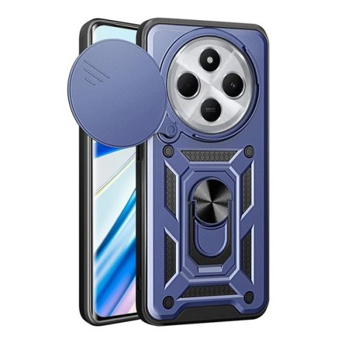 Defender szilikon telefonvédő (ütésállóság, tartógyűrű, kameravédő) SÖTÉTKÉK