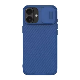   NILLKIN CAMSHIELD PRO szilikon telefonvédő (ütésállóság, kameravédő, csíkos) SÖTÉTKÉK