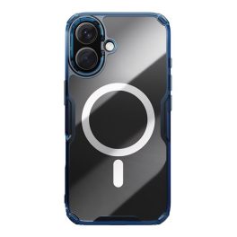   NILLKIN NATURE PRO MAGNETIC műanyag telefonvédő (ütésállóság, légpárnás sarok, MagSafe) SÖTÉTKÉK
