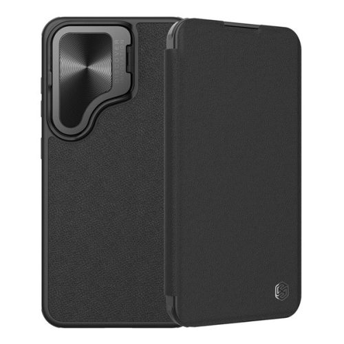 NILLKIN QIN PRO tok álló, bőr hatású (FLIP, oldalra nyíló, kártyazseb, kameravédő) FEKETE