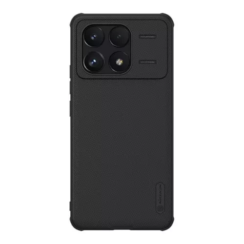 NILLKIN SUPER FROSTED PRO műanyag telefonvédő (ütésállóság, gumírozott, érdes felület) FEKETE