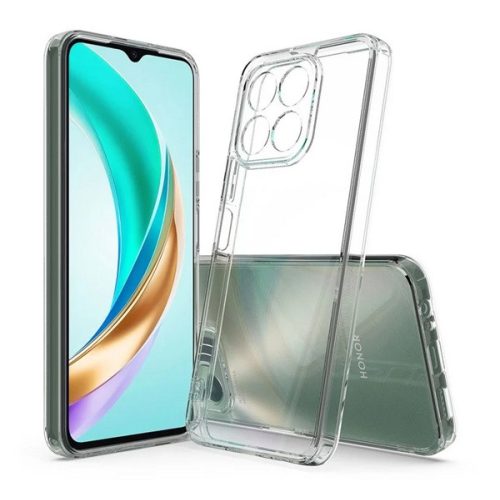 Szilikon telefonvédő (ütésállóság, átlátszó hátlap) ÁTLÁTSZÓ