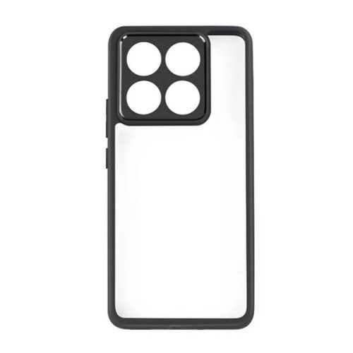 Szilikon telefonvédő (ütésállóság, átlátszó hátlap) FEKETE