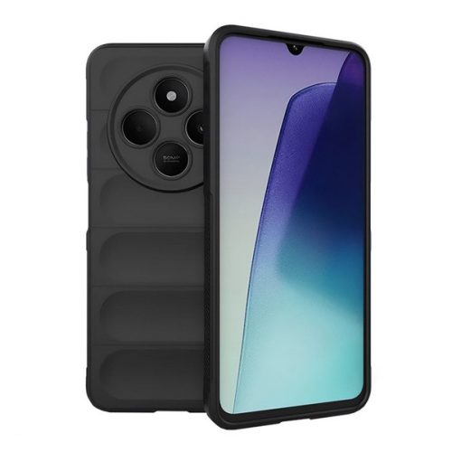 Szilikon telefonvédő (ütésállóság, kameravédő, 3D) FEKETE