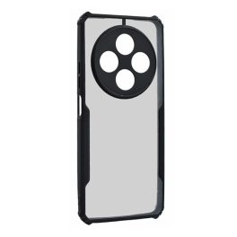   Szilikon telefonvédő (ütésállóság, légpárnás sarok, akril hátlap, kameravédő) FEKETE