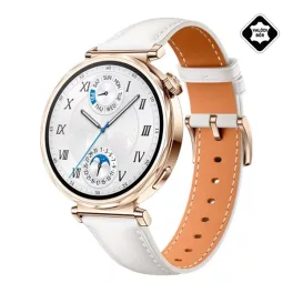   HUAWEI Watch GT 5 okosóra (41mm, beépített GPS, aktivitásmérő, pulzusmérő, IPX7 vízálló, bőr szíj) FEHÉR