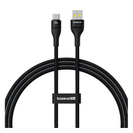 BASEUS FLASH 2 adatkábel (USB - Type-C, 100W, PD gyorstöltő, 100cm, törésgátló, cipőfűző) FEKETE   BASEUS FLASH 2 adatkábel (USB - Type-C, 100W, PD gyorstöltő, 100cm, törésgátló, cipőfűző) FEKETE