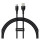 BASEUS FLASH 2 adatkábel (USB - Type-C, 100W, PD gyorstöltő, törésgátló, cipőfűző, 100cm) FEKETE