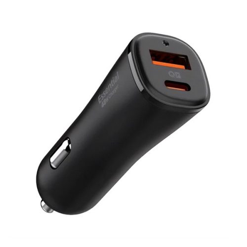 SPIGEN EV482 ARCSTATION autós töltő USB+Type-C aljzat (48W, PD gyorstöltő 3.0) FEKETE