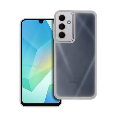 Szilikon telefonvédő (ütésállóság, akril hátlap, kameravédő) VILÁGOSSZÜRKE