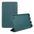 Tok álló, bőr hatású (FLIP, oldalra nyíló, TRIFOLD, asztali tartó) SÖTÉTZÖLD