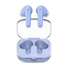   USAMS BE16 bluetooth fülhallgató SZTEREO (v5.3, TWS, zajszűrő + töltőtok) VILÁGOSKÉK