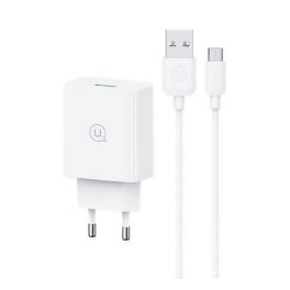 USAMS SC hálózati töltő USB aljzat (18W, PD gyorstöltő 3.0 + microUSB kábel) FEHÉR   USAMS SC hálózati töltő USB aljzat (18W, PD gyorstöltő 3.0 + microUSB kábel) FEHÉR