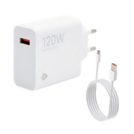   XIAOMI HYPERCHARGE COMBO hálózati töltő USB aljzat (120W, gyorstöltő + Type-C kábel) FEHÉR