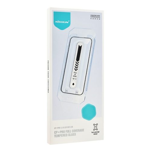 NILLKIN CP+ PRO képernyővédő üveg (2.5D, full glue, UV szűrés, 0.33mm, 9H + segédkeret) FEKETE