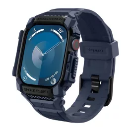   SPIGEN RUGGED ARMOR PRO pótszíj (egyedi méret, szilikon, ütésállóság + szilikon keret) SÖTÉTKÉK